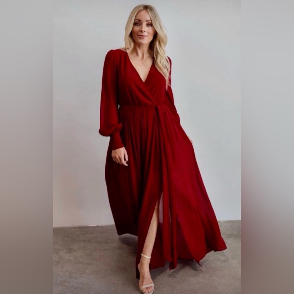 Baltic Born Women’s Large L Red Formal Dress Christmas Wedding Photoshoot
